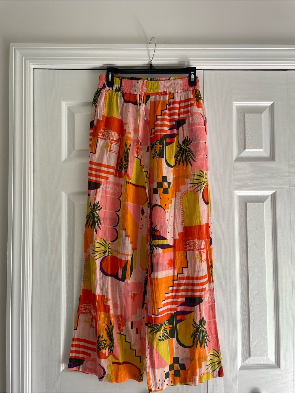 Haute Hippie Pink Multi-Color Wide Leg Pants